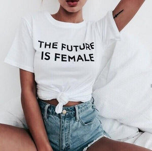 THE FUTURE IS FEMALE Women Fashion T Shirt Feminist T Shirt High Quality Casual Girls Top Tees T Shirt Women Rights T Shirt - Soveeva