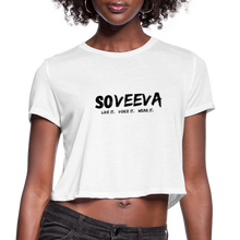 Load image into Gallery viewer, Soveeva &#39;Live it, Voice it, Wear it&#39; | Cropped T-Shirt - Soveeva
